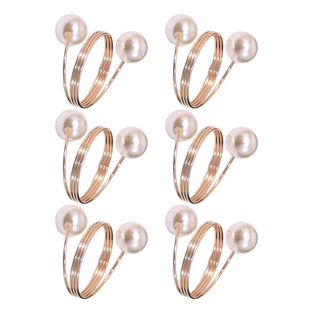 Toystoory 6 piezas de hierro metálico y joyería hecha a mano decoraciones de fiesta decoración boda servilleteros bodas de Halloween Decoración del hogar oro rosa