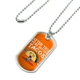 thumbnail image 2 of After This We're Getting Tacos Running Runner Marathon  Military Dog Tag Pendant Necklace with Chain, 2 of 4