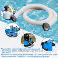 thumbnail image 2 of 2Pcs 1.5Inch Above Ground Pool Hoses with 2 Type B Hose Adapters Set for Adapter Filter Pump Fittings, 2 of 6
