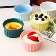 thumbnail image 5 of 8 Oz Ramekins, Creme Brulee Ramekins Oven Safe, Porcelain Souffle Dish-yellow-Set of 2, 5 of 7