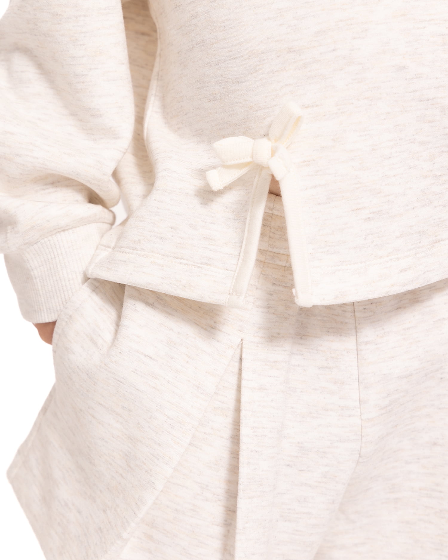 Wonder Nation Toddler Girls Crewneck Sweatshirt with Bow, Sizes 12M-5T