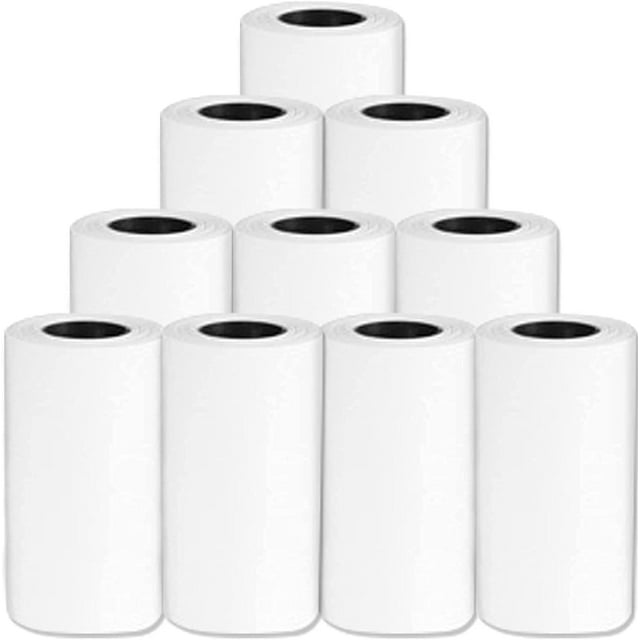 12 Piezas Papel Térmico para Recibos de Tarjetas Bancarias 57 x 50 mm Sin BPA Ideal para PeriPage P1/P1S/P2/P2S Mini Impresora Fotográfica Portátil Impresora Térmica BT Impresora de Notas