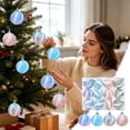 thumbnail image 6 of WWG Christmas Ball Ornaments, Plastic Christmas Tree Decorations, Hanging Holiday Ornament Set with Caps and Rope, Easy to Hang, Lightweight, for Indoor Christmas Tree, Home Decor, 6 of 9