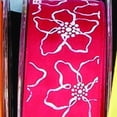 thumbnail image 2 of The Ribbon People Red and White Floral Print Wired Craft Ribbon 1.5" x 27 Yards, 2 of 2