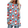 thumbnail image 1 of Tops de Otoño Para Mujer Tops Con Estampado de Navidad Moda Casual Manga Larga Cuello Redondo Blusa Suelta Camisas Odeerbi  ODB181468, 1 of 5