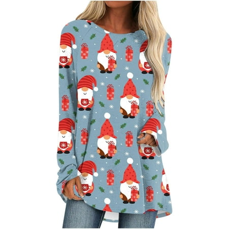 

QIPOPIQ Clearance Sweatshirts for Women Fashion Casual Long Sleeve Crew Neck Tops Loose Printed Shirts