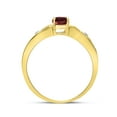 thumbnail image 5 of 10k Yellow Gold Oval Garnet And Diamond Ring, 5 of 6