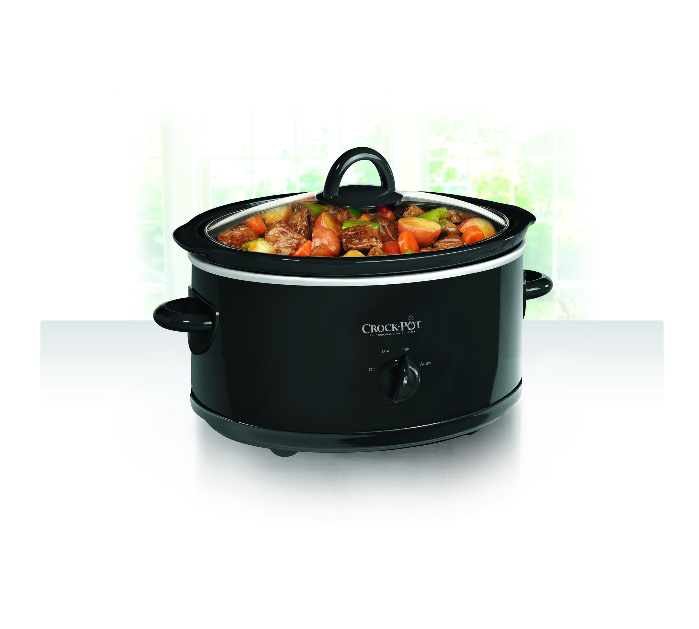 7 Quart Portable Manual Slow Cooker Crock Pot Secure Safe Locking Lid