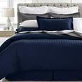 thumbnail image 1 of Ultra Soft 1800 Series 3 PC Striped Duvet Set (Full/Queen, Navy Blue), 1 of 1