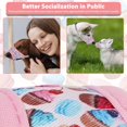 thumbnail image 4 of GFDYREE Dog Muzzle, Soft Dog Muzzles for Small Medium Large Dogs, Breathable Printed Muzzles with Adjustable Strap to Stop Biting and Chewing, Allows Panting and Drinking (Cake, XL-(Snout 8¾, 4 of 6