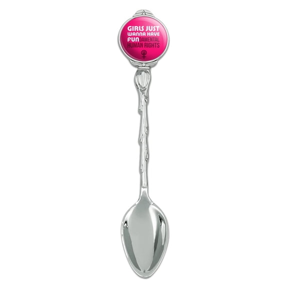 Girls Just Wanna Have Fundamental Rights Novelty Collectible Demitasse Tea Coffee Spoon