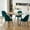 Dark Green, variant on NORDICANA Dining Table Set for 4,Stylish Table with Strong Metal Legs & Modern Dining Chair Armlss Beautiful Home Chair Indoor Velvet Accent Chair with High Back Design,Perfect for Dining Room