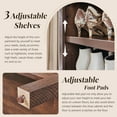 thumbnail image 6 of SinCiDo 71" Arched Shoe Storage Cabinet, Wooden Shoe Organizer Rack for 28 Pairs, 7 Tier, 3 Adjustable Shelves, 6 of 7