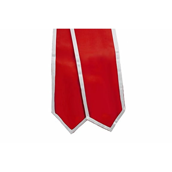 Honors Graduation Academic Stoles/Sashes with Classic End and Trim (Maroon w/White Trim)