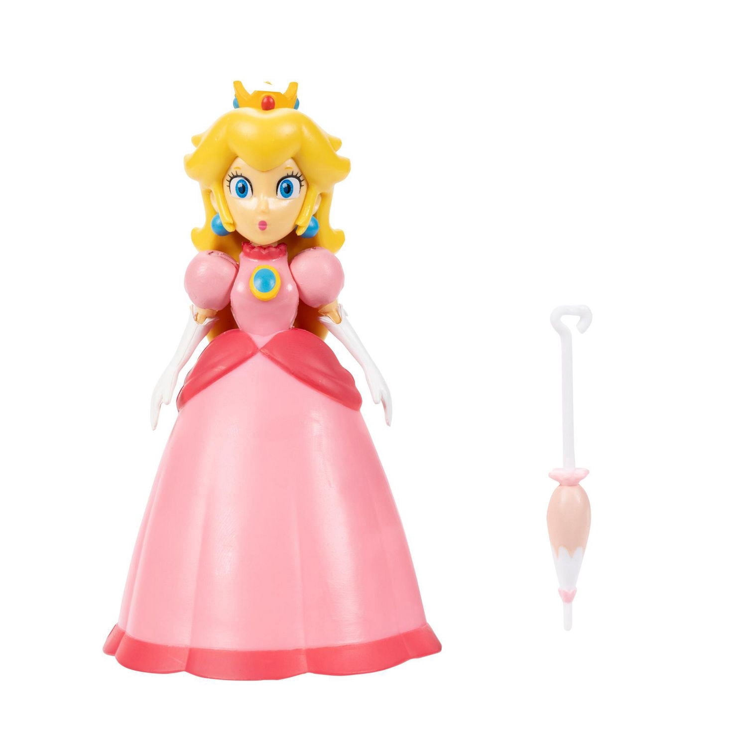 Super Mario 4 Inch Figure- Princess Peach with Umbrella Accessory
