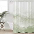 thumbnail image 2 of Extra Long Shower Curtain 72x96 Inch, Sage Green Ombre Mountain Shower Curtain Waterproof Bathroom Decor Nature Abstract Art Marble Fabric Bath Curtain Set Accessories with Hooks, 2 of 6