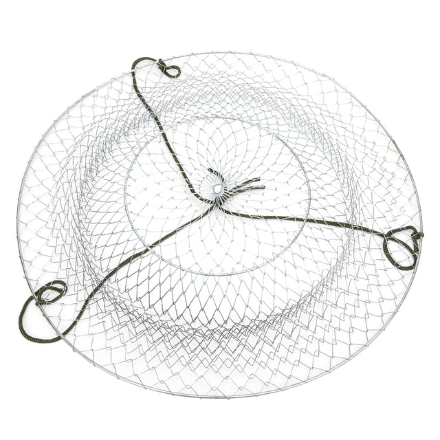 Filet de Pêche Pliable en Fil d'Acier, Appât, Cage à Crevettes, Crabe, Homard, Piège pour Eau Douce, Équipement de Pêche Extérieur