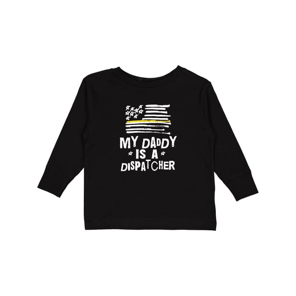 Inktastic My Dad is a Dispatcher Emergency Services Boys or Girls Long Sleeve Toddler T-Shirt