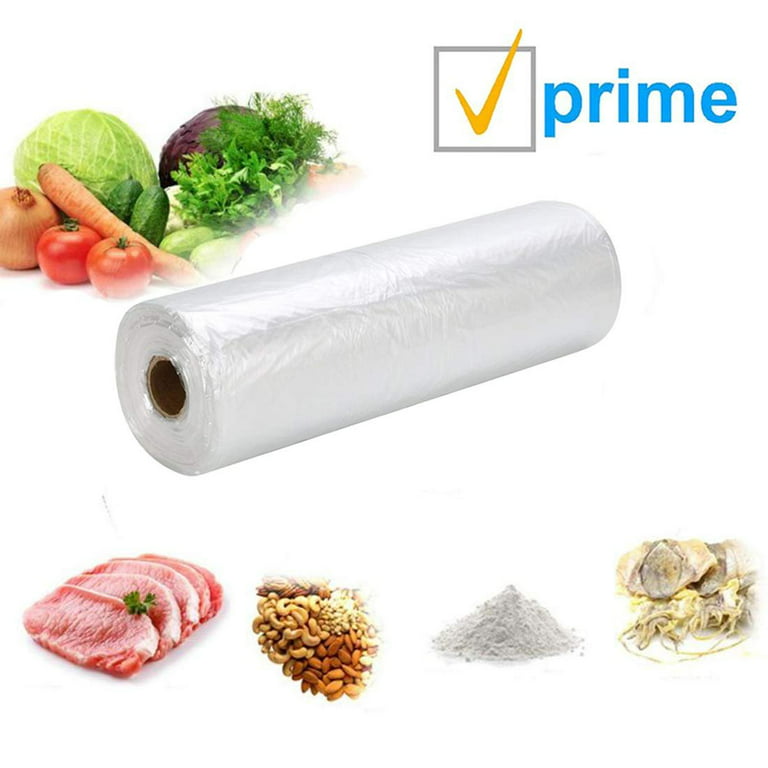 FDA 1000 Clear Plastic Bags Roll Bag Clothes Poly Produce Food