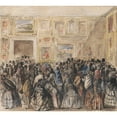 thumbnail image 3 of William Payne 22x20 Black Modern Framed Museum Art Print Titled - Private View of the Royal Academy (1858), 3 of 5
