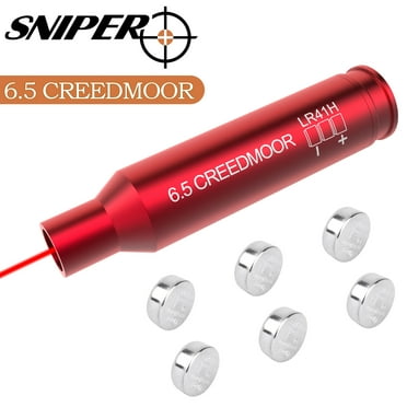 6.5 Creedmoor Red Laser Boresight, Red Laser Boresighter with 6 Batteries