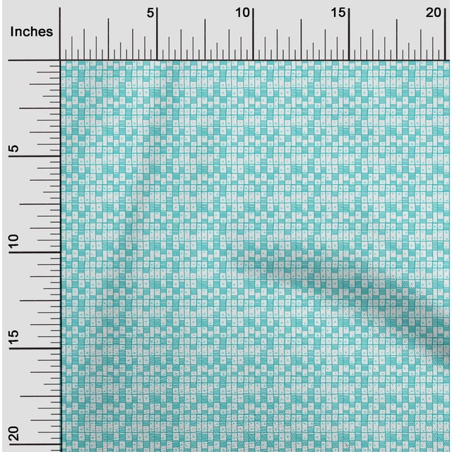 oneOone Cotton Flex Fabric Dot & Check Geometric Print Sewing Fabric BTY 40 Inch Wide