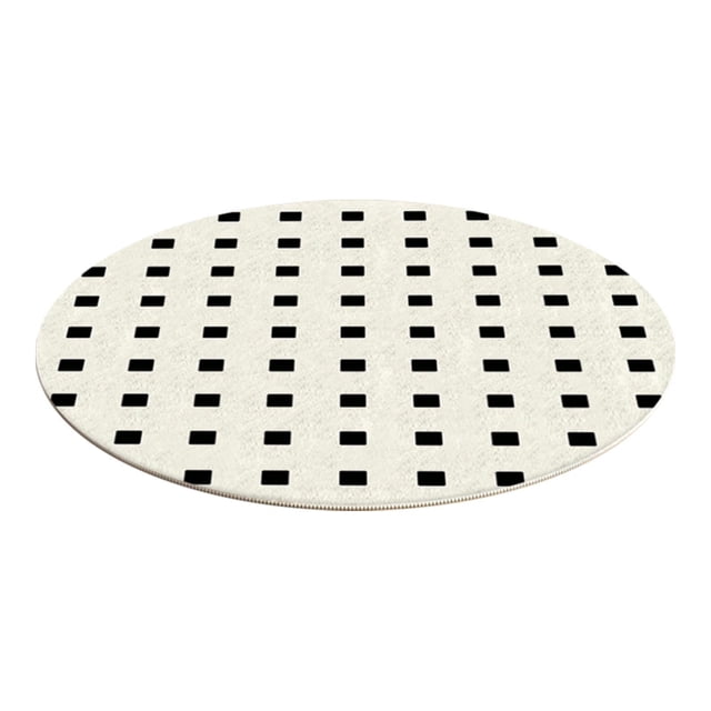 Alfombra circular lavable a máquina para sofá, pasillo, puerta, 23,6 pulgadas Estilo A