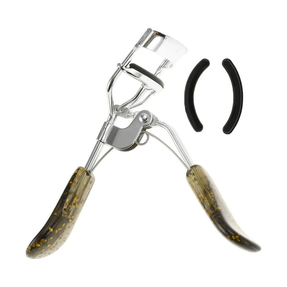 Unique Bargains 1 Pcs Women Portable Eyelash Curler for Travel Carbon Steel PS Silver Tone, Black