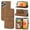 Brown, variant on Dteck For iPhone 12 Pro Max,Wallet Case Detachable Wristband Card Slot Kickstand Full Cover Protector Case,Black