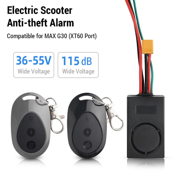 Scooter Eléctrico de alarma 115DB Detector de Alarma Antirrobo compatible para scooter Eléctrico XT60 Max-G30