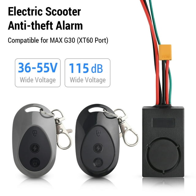 Scooter Eléctrico de alarma 115DB Detector de Alarma Antirrobo compatible para scooter Eléctrico XT60 Max-G30
