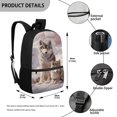 thumbnail image 5 of HUIACONG Snow Wolf Family School Backpack for Daily Student Use Lightweight Multi Compartment Large Capacity for Boys Girls Ages 6‑18 Back to School, 5 of 6