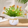 thumbnail image 1 of Flores artificiales Pequeñas macetas Decoración interior - Arreglo floral de seda artificial Mesa de mesa simulada para el salón Mesa de comedor, 1 of 6