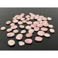 thumbnail image 2 of 5 Pcs Natural Pink Opal Rose Cut Cabochons, Loose Gemstones, Peruvian Pink Opal Rose Cuts, 11x9mm - 17x13mm, 2 of 7
