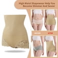thumbnail image 5 of AILIVIN Women High Waist Body Shaper Butt LifterShapewear Lace Shaping Tummy Control Shapewear Panties Slimming Comfortable Shaper Panties,Beige,S/M, 5 of 7