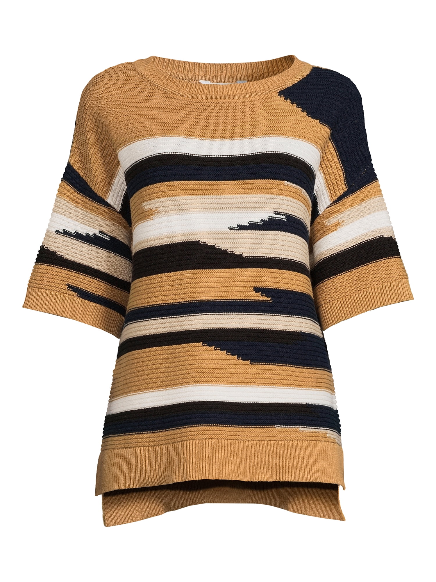 Textured Knit Pullover Sweater 