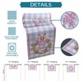 thumbnail image 6 of Happy Easter Table Runner 90 Inches, Rabbits Bows Spring Tulips Eggs Purple Plaid Bed Runner Dresser Scarves Tabletop for Indoor Outdoor Parties/Ceremony/Banquet, 13" x 90", 6 of 8