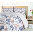 thumbnail image 5 of Ambesonne Ocean Duvet Cover Sets, Abstract Marine Seashells, 2-Queen, Navy Blue Marigold, 5 of 7