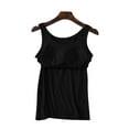 thumbnail image 3 of Women Tank Tops With Built In Bra Adjustable Spaghetti Strap Sleeveless Padded Camisole Tops Basic Undershirts, 3 of 9