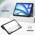 thumbnail image 2 of SaniMore for Apple iPad Air 11 (2024) Case, Auto Sleep/Wake, Rugged PC & PU Leather Case with Tri-Fold Kickstand Shockproof Protective Case for Apple iPad Air 11 (2024) Women Men, Gray, 2 of 10