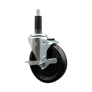 5 Inch Phenolic Swivel 1 Inch Expanding Stem Caster with Brake SCC