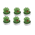 thumbnail image 2 of Moyic Paquete de 6 Suministros de decoración de pasteles Planta artificial Brillo Cumpleaños Regalos lindos Decoraciones de empavesado Type2 NO2, 2 of 6