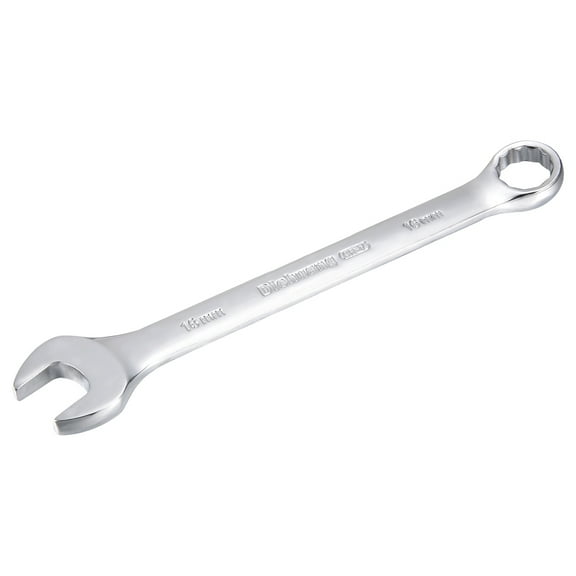Metric 16mm 12-Point Box Open End Combination Wrench Chrome Finish, Cr-V