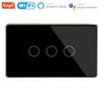 thumbnail image 1 of Amdohai WiFi Smart Wall Touch Switch Glass Panel Mobile APP Tuya/Touch Control Timer No Hub Required Compatible with Google Home&Alexa, 1 of 8