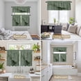 thumbnail image 6 of Sage Green Marble Kitchen Curtains Sets for Windows 36 Inch Length, Modern Abstract Art Ink Painting Rod Pocket Window Treatments Tier Curtains and Valances Set for Bedroom/Bathroom, 6 of 8