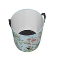 thumbnail image 3 of Balery Chinoiserie Floral Palm Tree Round Laundry Basket with Handles Waterproof Freestanding Laundry Hamper for Clothes Toys in the Dorm and Family-, 3 of 8