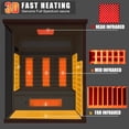 thumbnail image 6 of MEISSALIVVE Full Spectrum Sauna for Home, 3 Person Indoor Infrared Sauna with 10 Minutes Warm-up Heat, Red Cedar Home Sauna with Bluetooth and Tempered Glass, 6 of 9