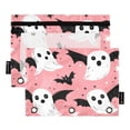 thumbnail image 2 of Ckdifva Ghosts Stars Pencil Pouch 3 Ring Zipper Pencil Case Binder Pockets Clear Top Cosmetic Bag 2 Pack, 2 of 6