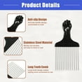 thumbnail image 5 of Vocoste Metal Hair Pick Metal African Hair Picks Afro Hair Pick Comb for Women and Men 5.83"x2.83", 5 of 7