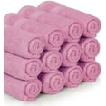 thumbnail image 3 of Utopia Towels 12 Pack Premium Wash Cloths Set, 12 by 12 Inches, 100% Cotton Ring Spun, Highly Absorbent and Soft Feel Essential Washcloths for Bathroom, Spa, Gym, and Face, Pink, 3 of 5